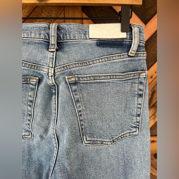 Re/Done Jeans 90s High Rise Ankle Crop Size 27 - Picture 6 of 9